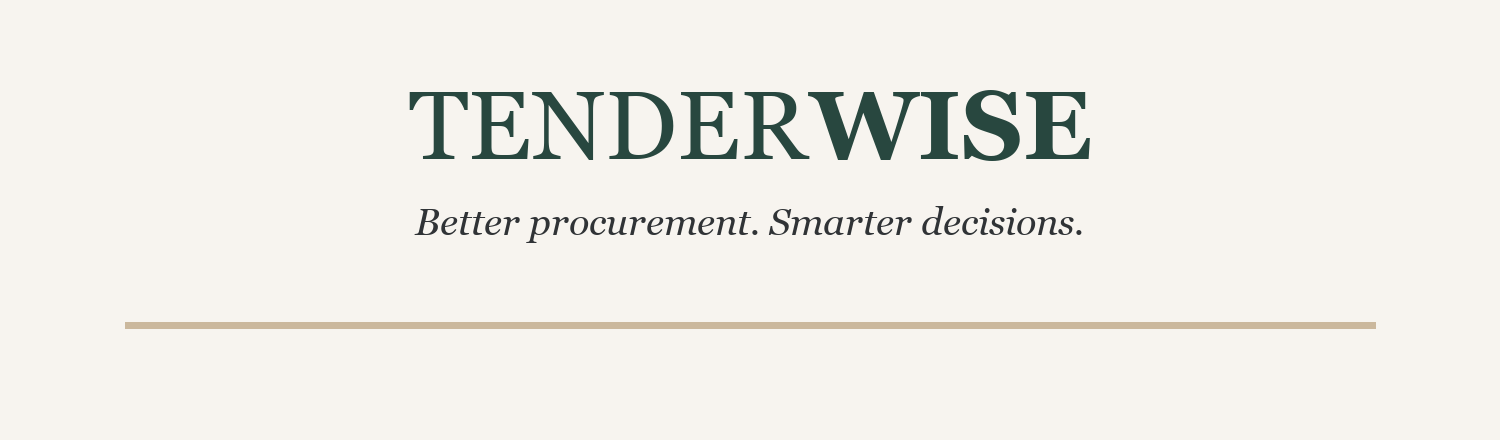 TenderWise — Better procurement. Smarter decisions.